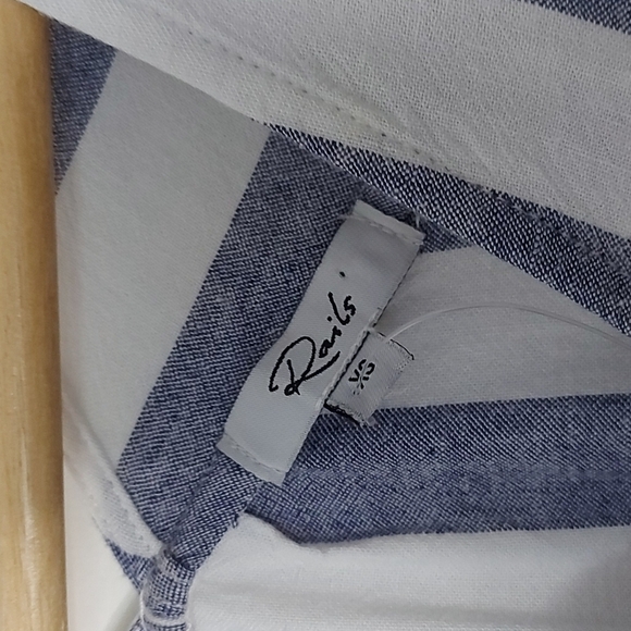 NWOT Rails Wren Seattle Stripe Linen Blend Mini Dress Size XSmall - Picture 5 of 9